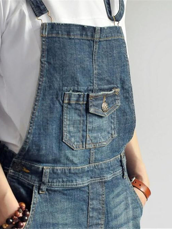 Minka | Lässiges Kleid im Denim-Latzhosen-Stil