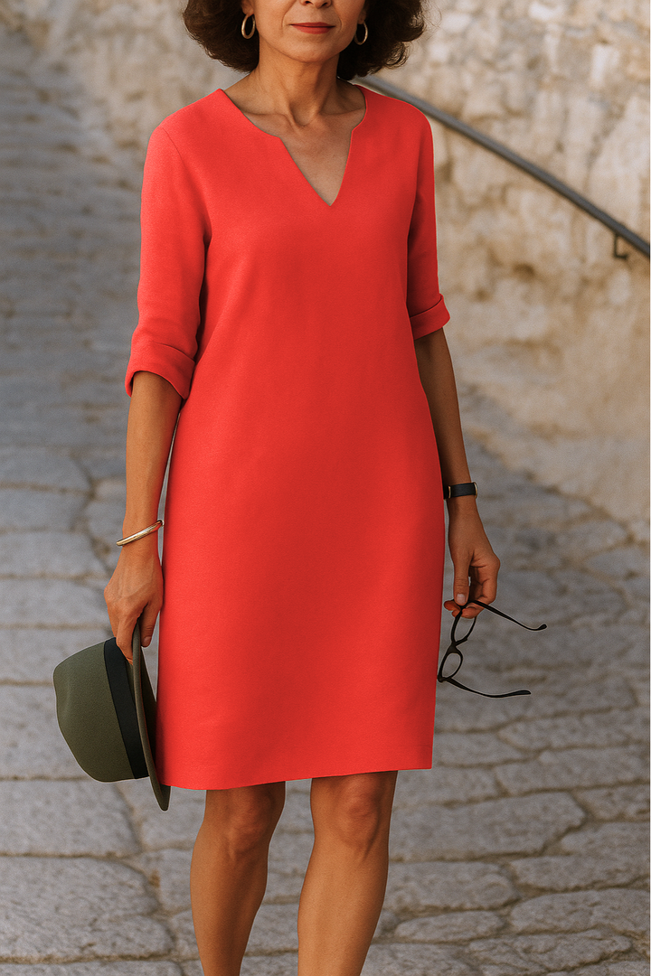 LISETTE | Elegantes Kleid mit V-Ausschnitt