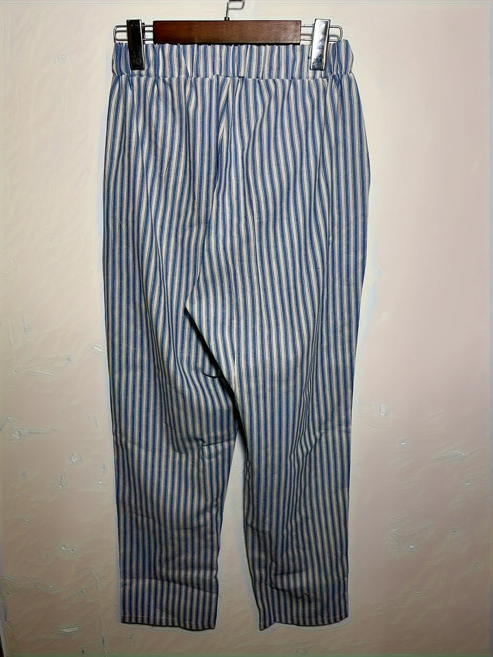 MARLENE    | Gestreifte Leinenhose