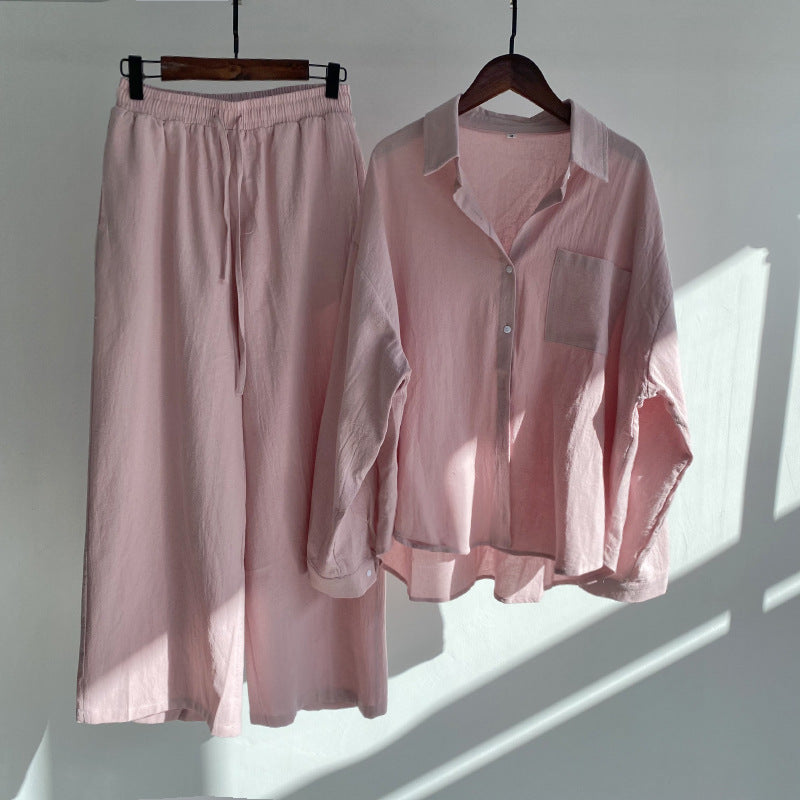 Halina | Gemütliches Entspannungs-Shirt & Hosen-Set