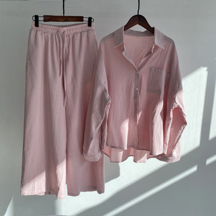 Halina | Gemütliches Entspannungs-Shirt & Hosen-Set