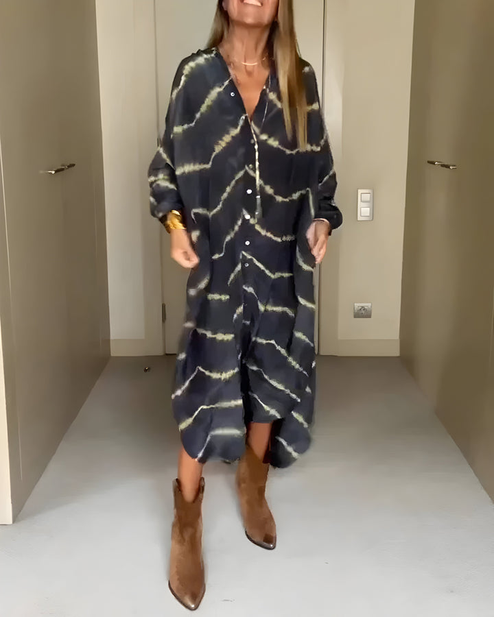 Julia | Boho-Maxikleid mit Streifen