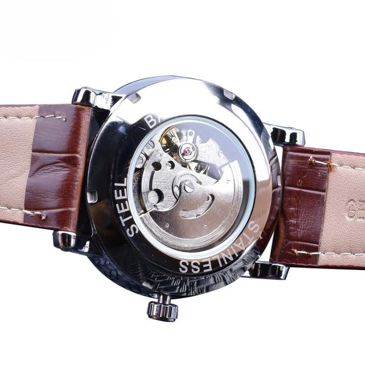 van Baerle- Mode Luxusschicht Leder Vollautomatisches Uhrwerk