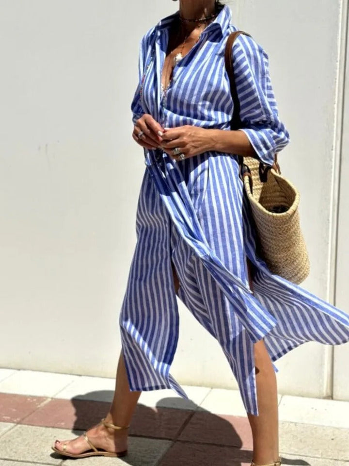 Géraldine | Leichte und stylische gestreifte Robe