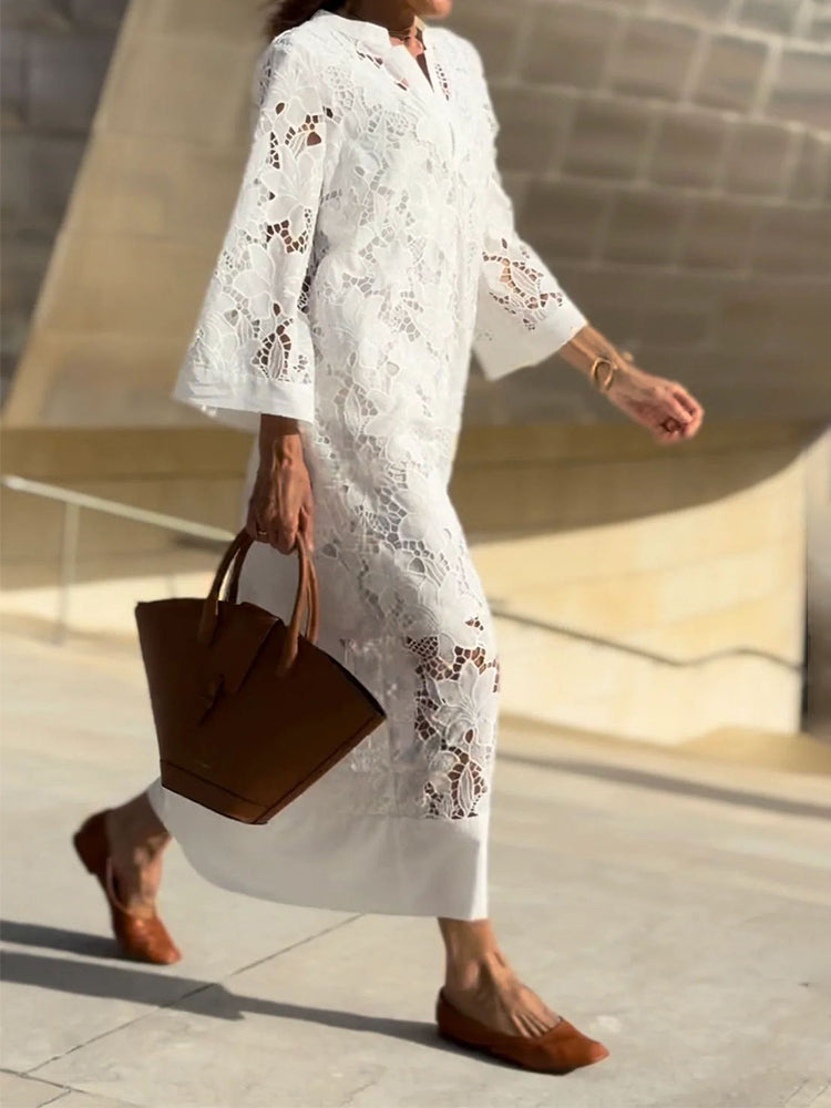 Nanna | Blonde Maxi-Kleid