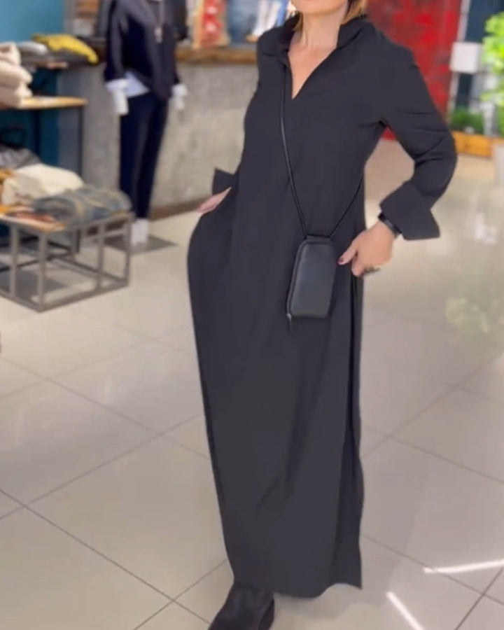 Evia | Weites Maxikleid mit Schlitz