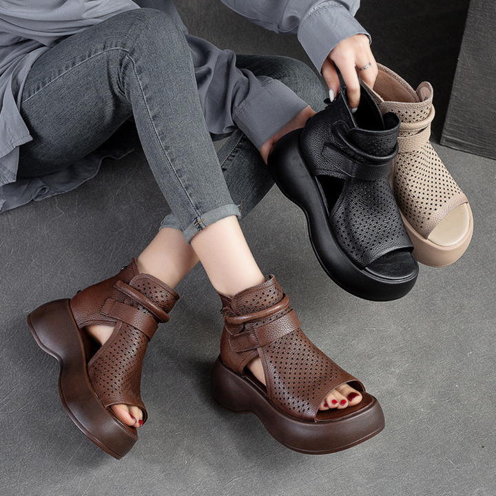 Federica - Zeitlose orthopädische Ledersandalen