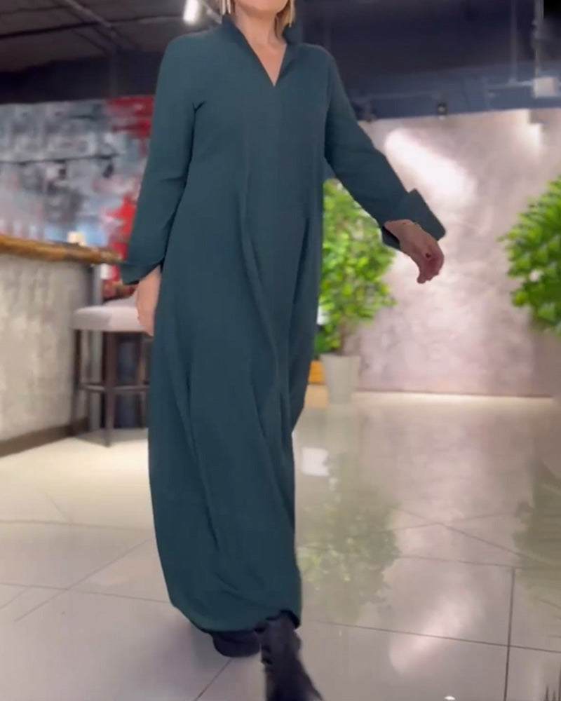 Evia | Weites Maxikleid mit Schlitz