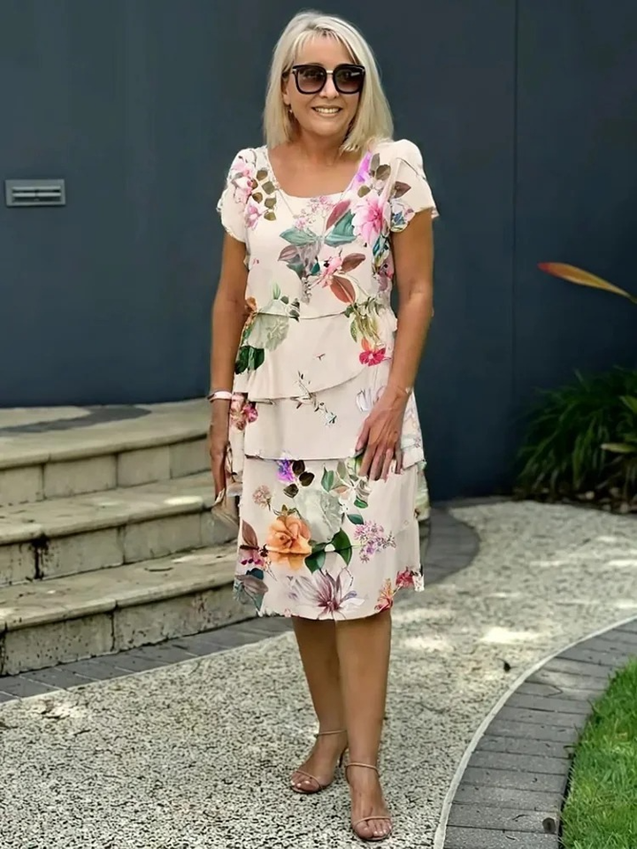 Senta - Elegantes Maxikleid mit Blumenmuster
