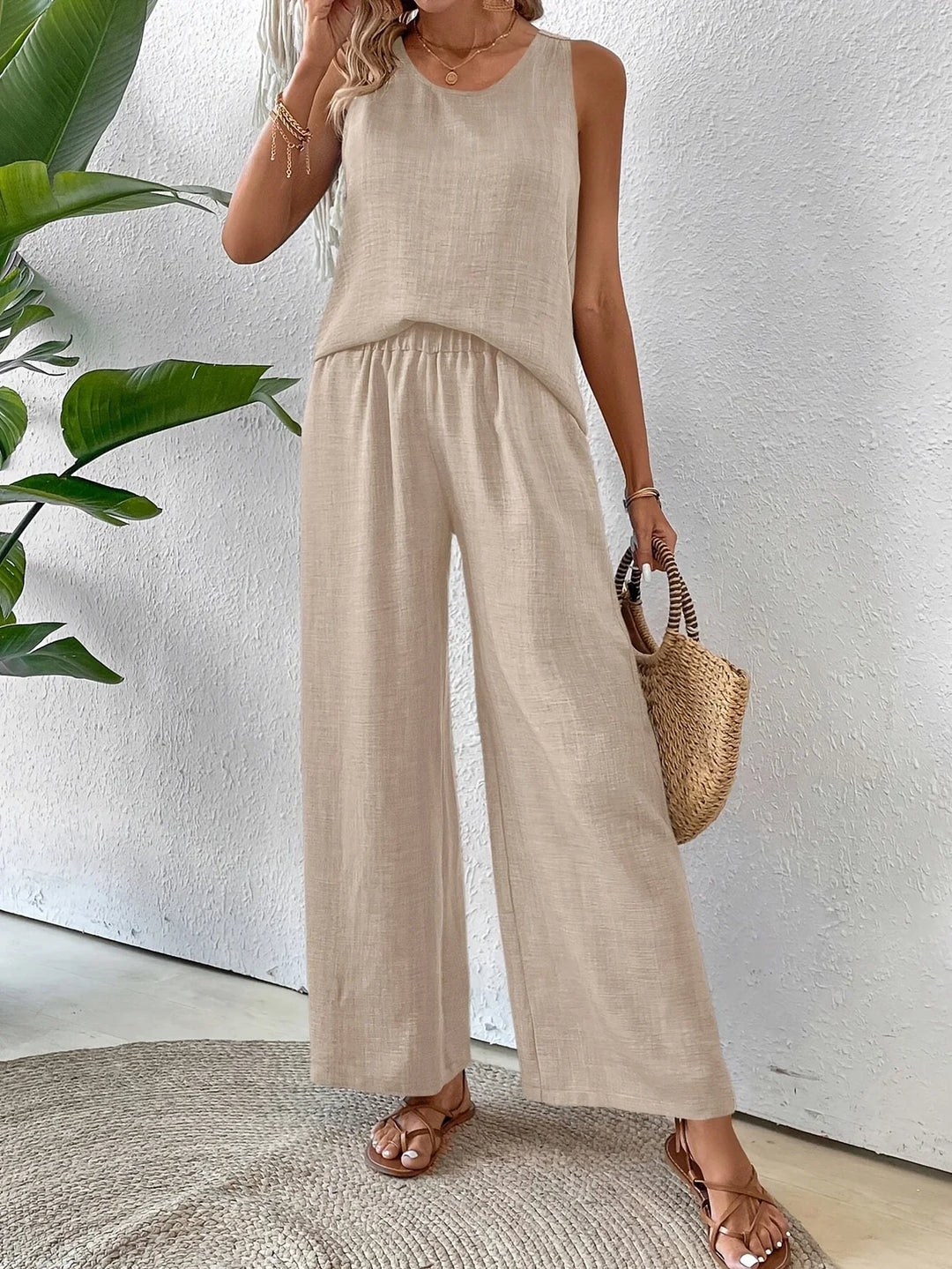 Heike | Stylisches ärmelloses Tank Top & Hosen Set
