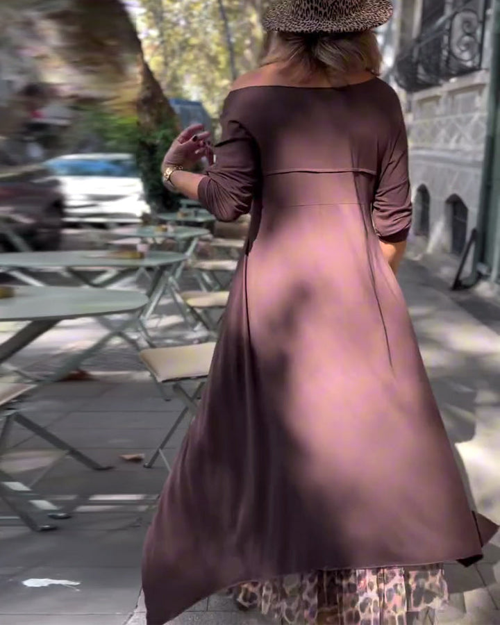 RAFFAELLA | Asymmetrisches Kleid mit langen Ärmeln und Tüll-Effektrock für einen eleganten und einzigartigen Look