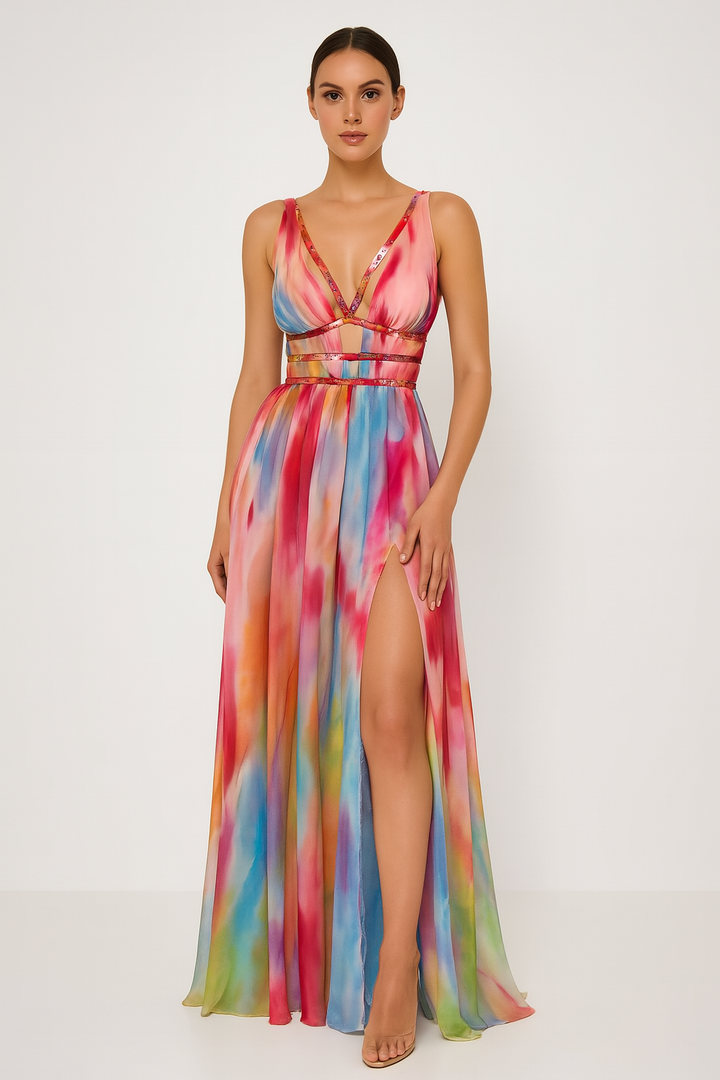 Freya | Bemaltes Maxikleid