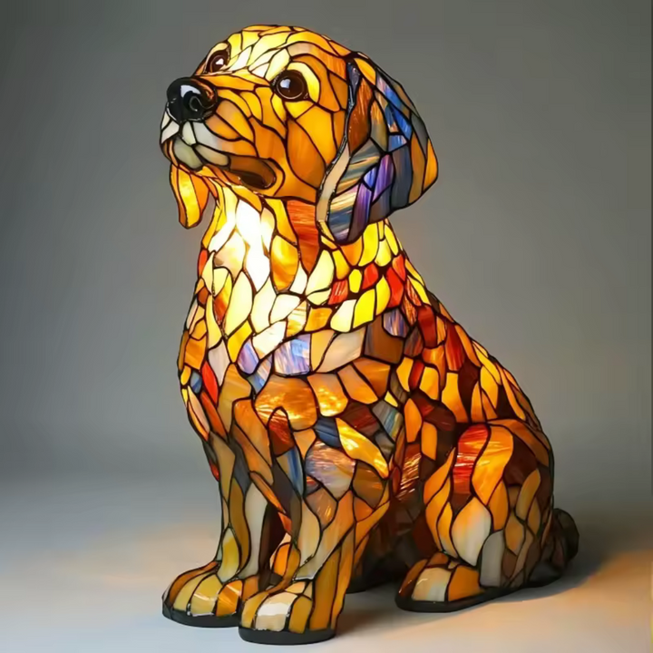 Leuchthund - handgefertigte Lampe, die Herzen erstrahlen lässt
