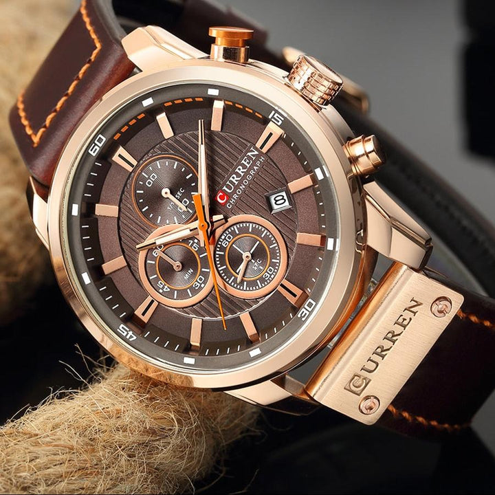 van Baerle - Elegante Quarzuhr mit Lederarmband