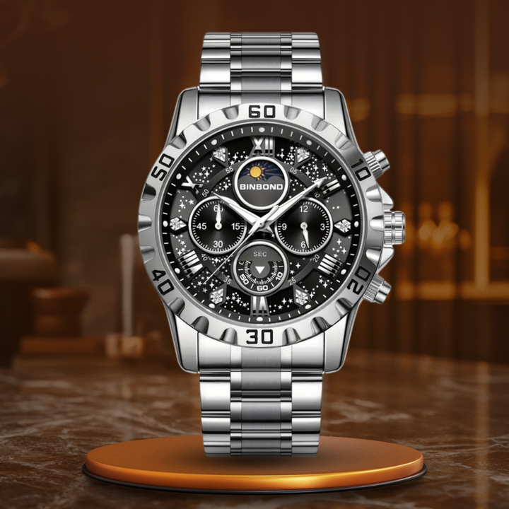 van Baerle - Luxuriöse Chronographen-Uhr mit Metallarmband