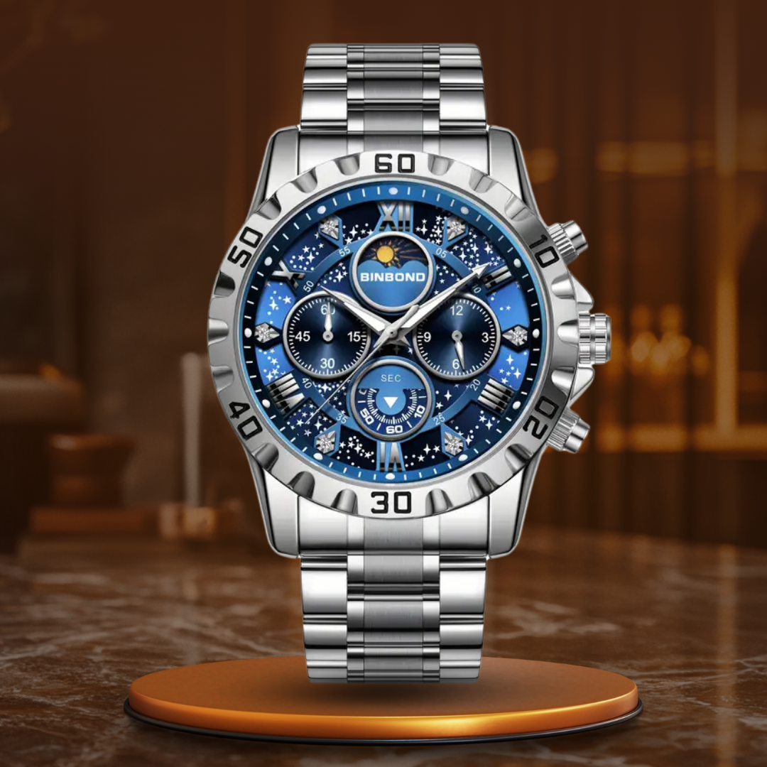 van Baerle - Luxuriöse Chronographen-Uhr mit Metallarmband