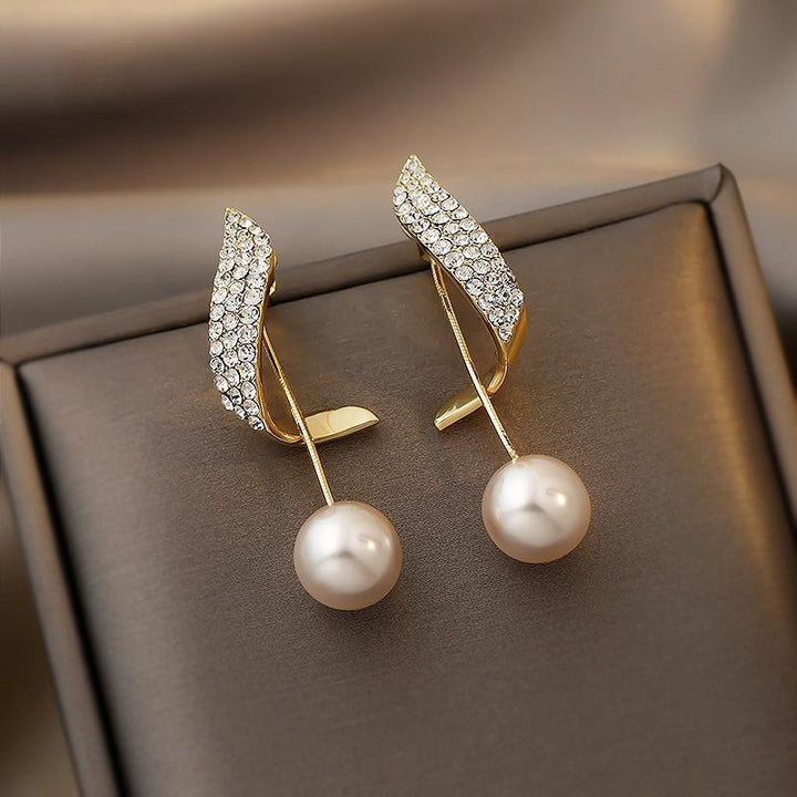 Kimberly - Vintage Perlenohrringe in Gold