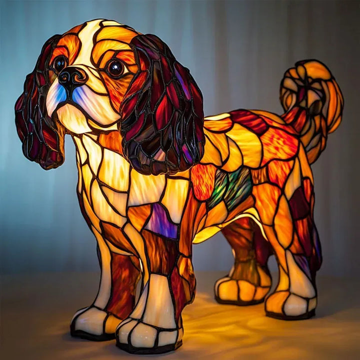 Leuchthund - handgefertigte Lampe, die Herzen erstrahlen lässt