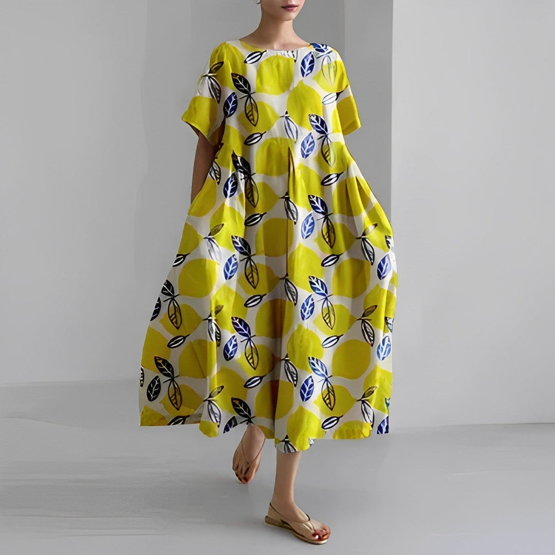 Daisy - Retro Großes Swing Locker Oversized Maxikleid