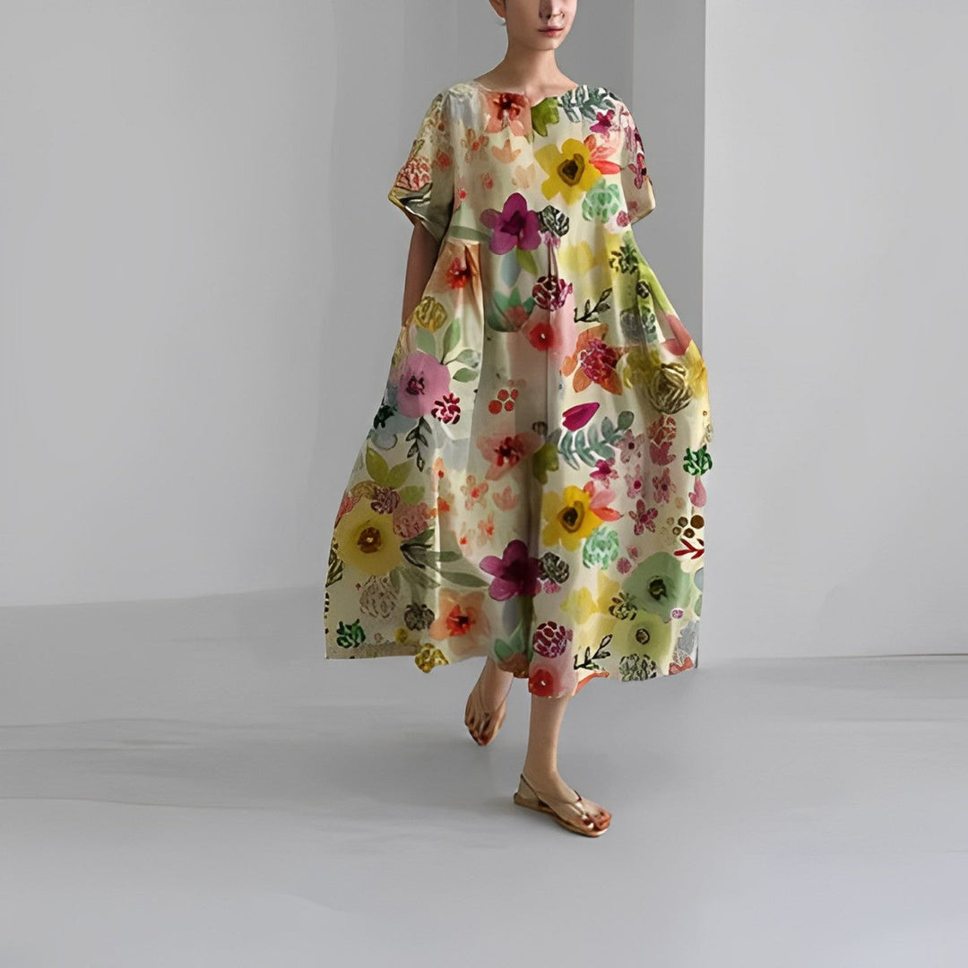 Daisy - Retro Großes Swing Locker Oversized Maxikleid