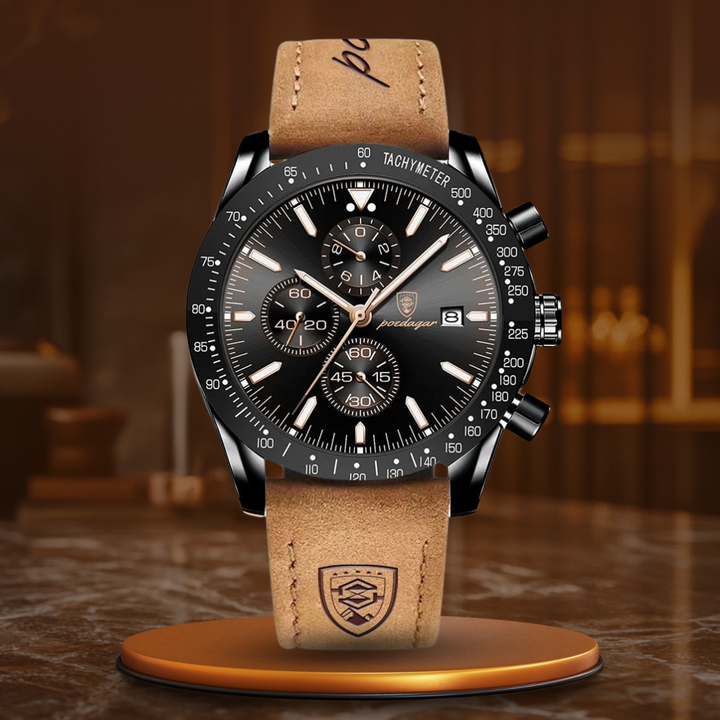 van Baerle- Strahlendes Datum Chronograph Uhr