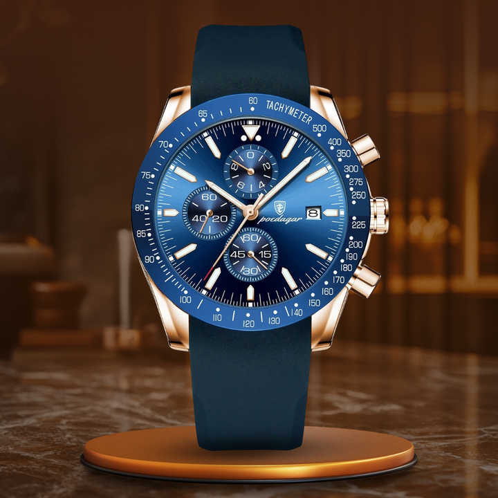 van Baerle- Strahlendes Datum Chronograph Uhr