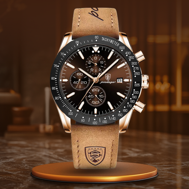 van Baerle- Strahlendes Datum Chronograph Uhr