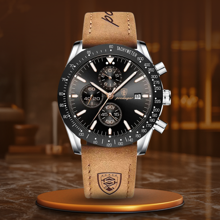 van Baerle- Strahlendes Datum Chronograph Uhr