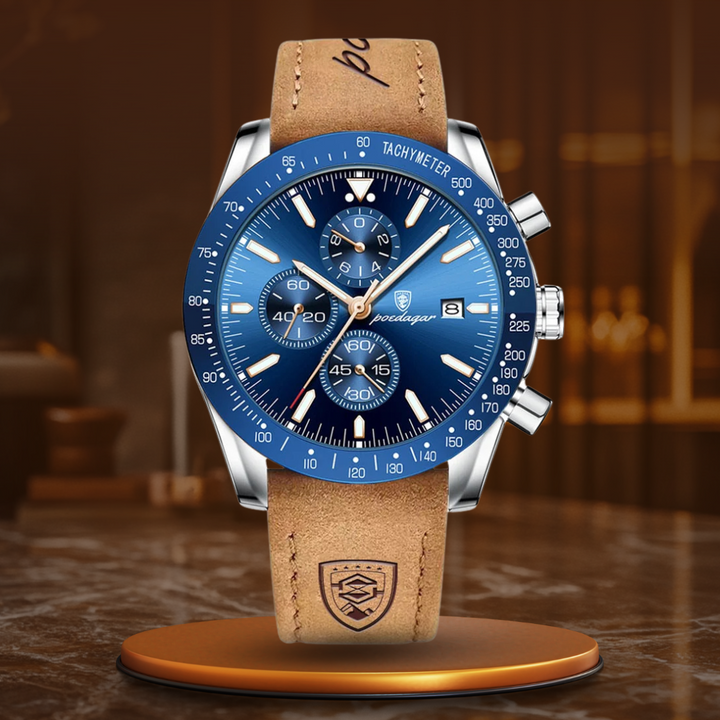 van Baerle- Strahlendes Datum Chronograph Uhr