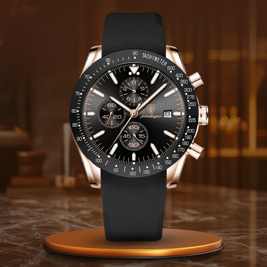 van Baerle- Strahlendes Datum Chronograph Uhr