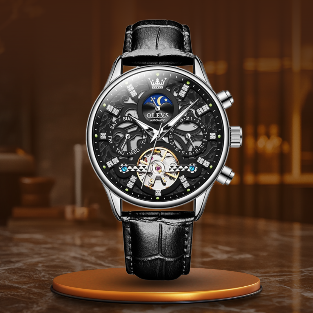 van Baerle - Mechanische Automatikuhr mit Lederarmband