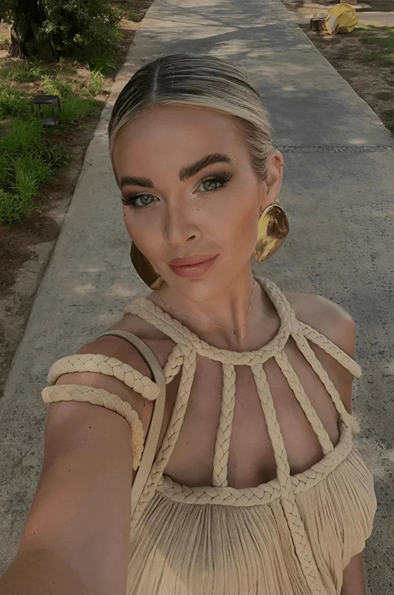 Jairah - Geflochtenes Boho-Kleid