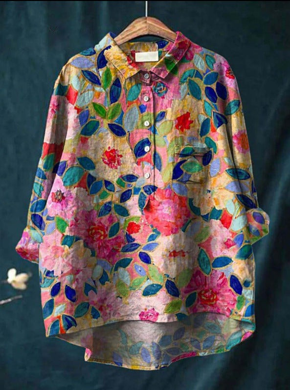 Clara | Klassische Bluse mit floralem Muster