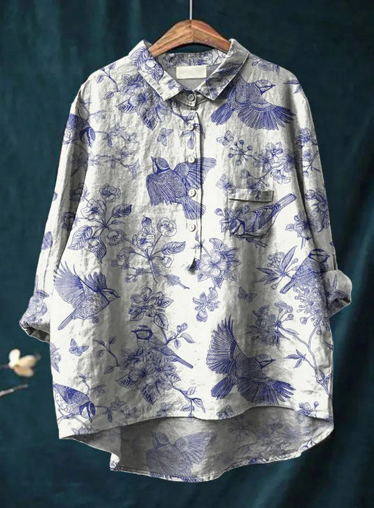Clara | Klassische Bluse mit floralem Muster