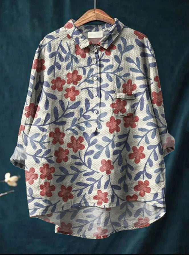 Clara | Klassische Bluse mit floralem Muster