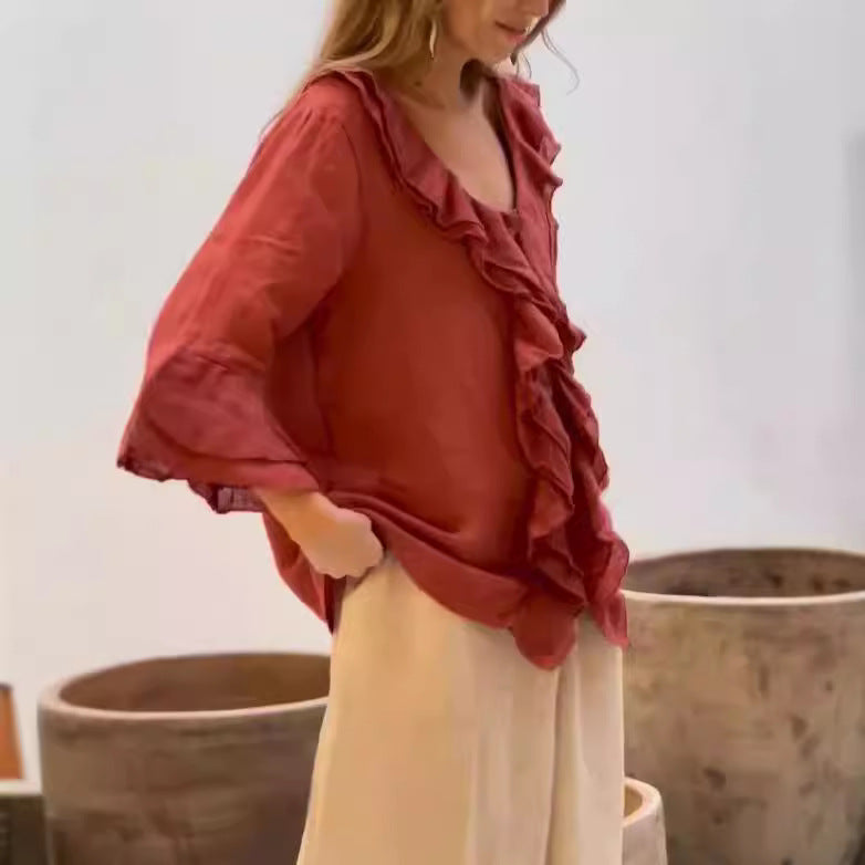 Lena | Gerippte Bluse
