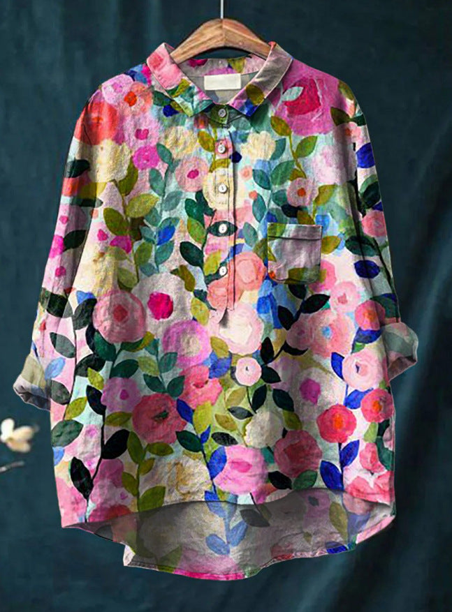 Clara | Klassische Bluse mit floralem Muster