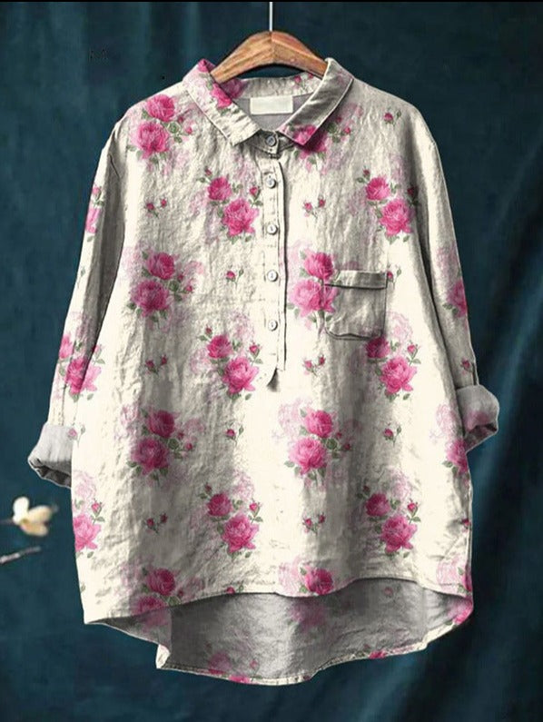 Clara | Klassische Bluse mit floralem Muster