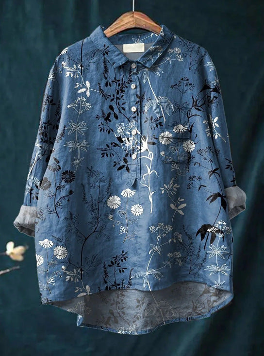 Clara | Klassische Bluse mit floralem Muster