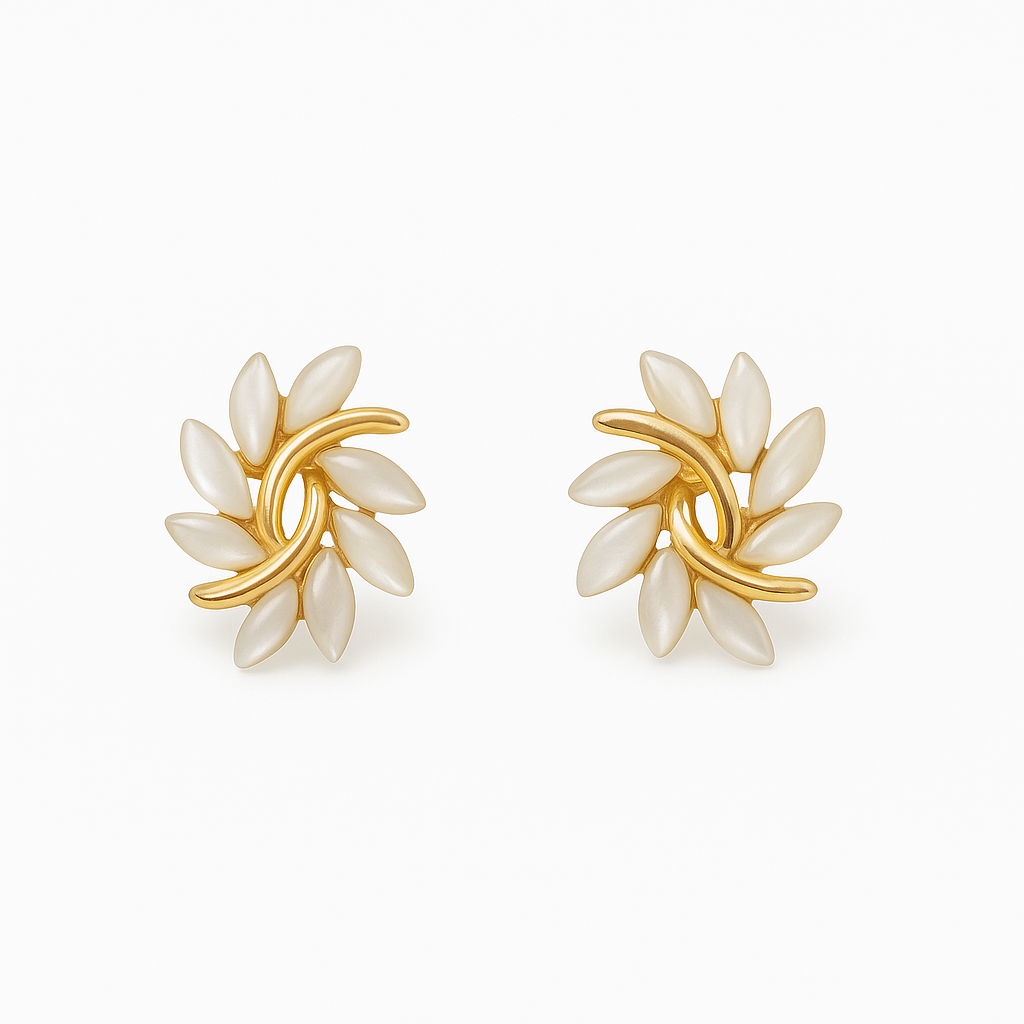 Goldene Opal-Ohrringe