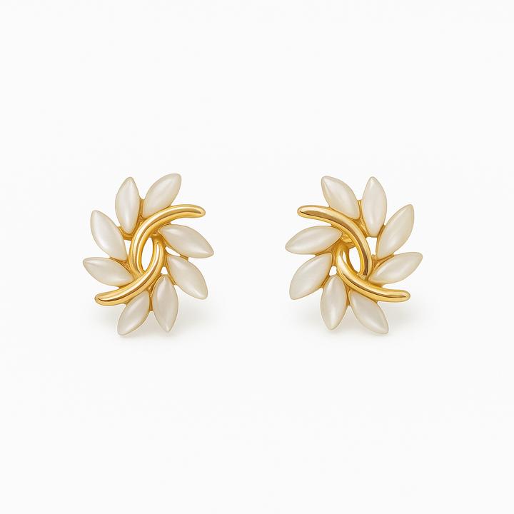 Goldene Opal-Ohrringe