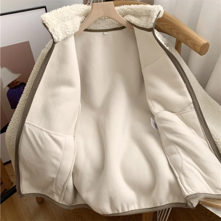 Frieda - Damen Winterjacke mit Teddy-Effekt