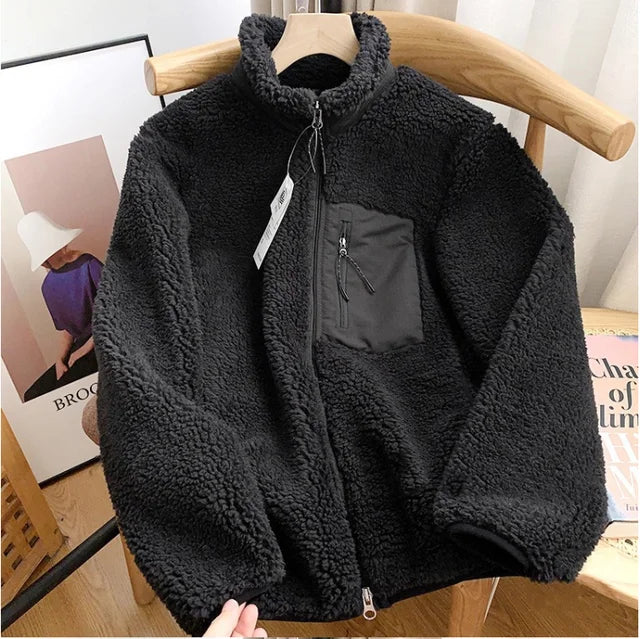 Frieda - Damen Winterjacke mit Teddy-Effekt