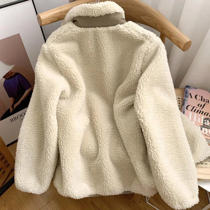 Frieda - Damen Winterjacke mit Teddy-Effekt