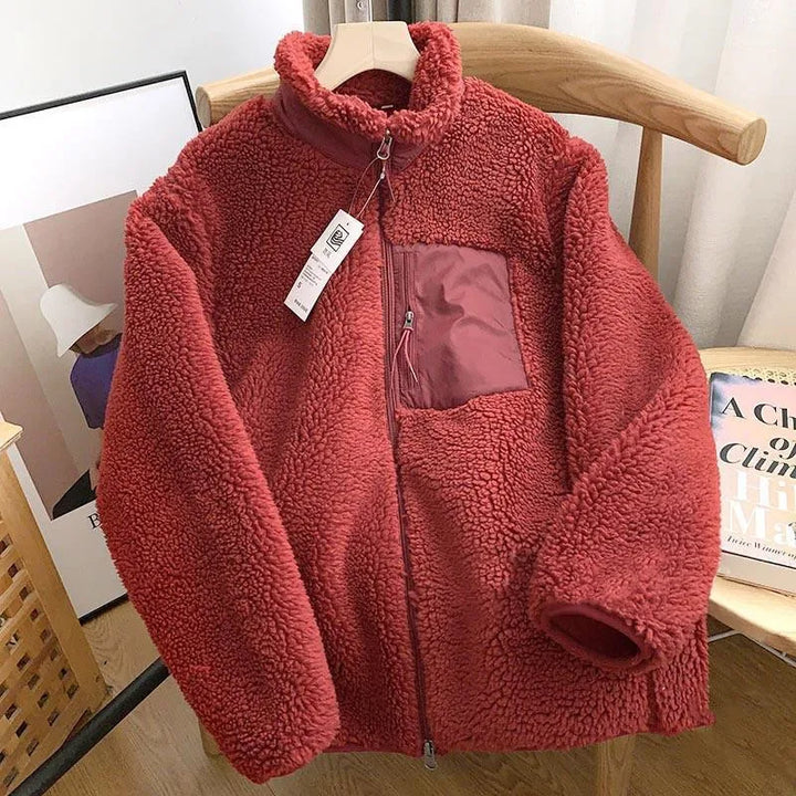 Frieda - Damen Winterjacke mit Teddy-Effekt