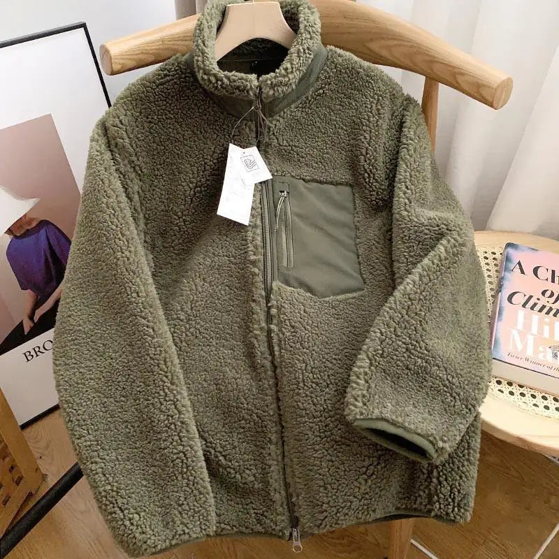 Frieda - Damen Winterjacke mit Teddy-Effekt