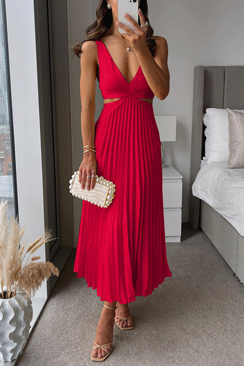 Elsa | Elegantes Plissiertes Maxikleid