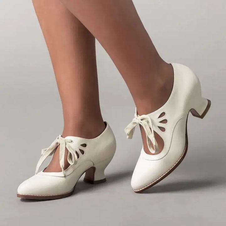 Angela - Orthopädische Ledersandalen mit Absatz