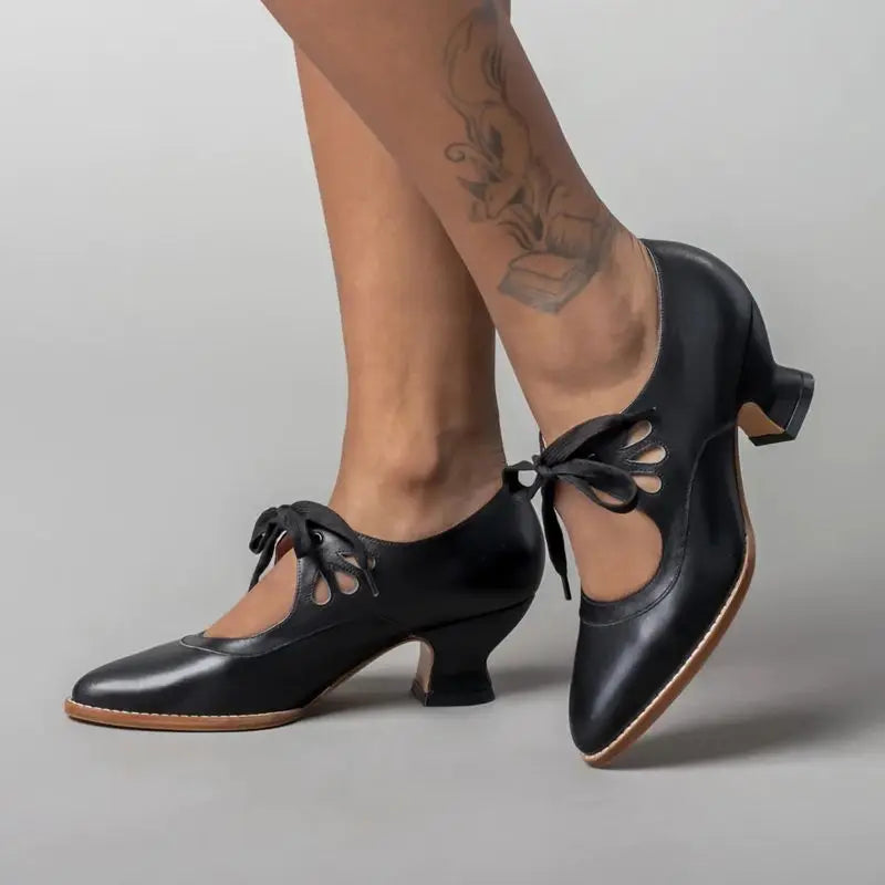 Angela - Orthopädische Ledersandalen mit Absatz