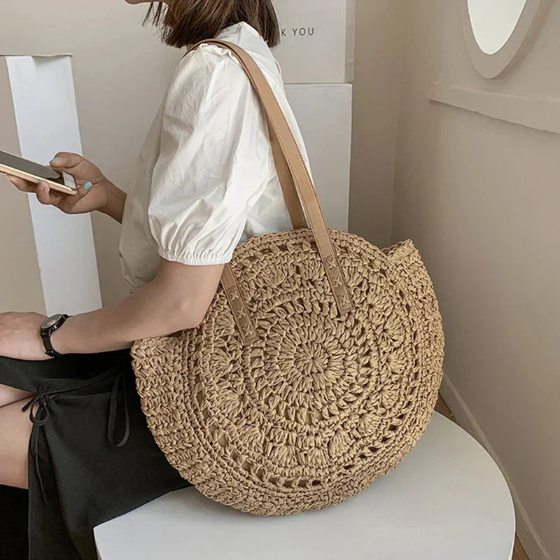Hannah- Multifunktionale Strohhandtasche